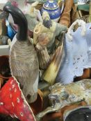 A tray of assorted ceramics and collectables