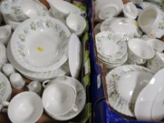 Two trays of Minton Spring Valley tea/dinnerware - Approx 78 pieces