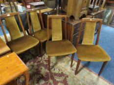 A set of four G-Plan teak chairs