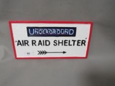 **An Underground air raid sign**