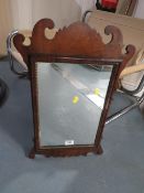 A Georgian style mahogany mirror