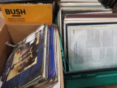 Three trays of assorted LP records A/F