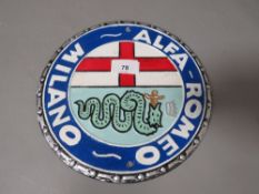 **Alfa Romeo plaque**