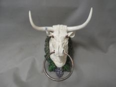 **A cast iron cow head**