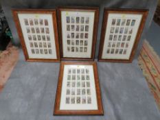 Two pairs of framed cigarette cards, Period Dress and Cries of London
