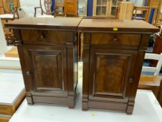 A pair of ‘And so to bed’ bedside cabinets