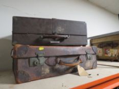 A quantity of vintage luggage to include hard-shell examples