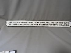 **A 3' railway sign**