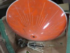 A vintage retro light fitting