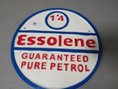 **An aluminium Essolene plaque**
