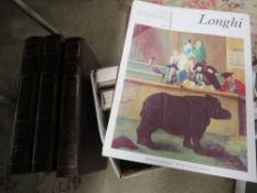 A tray of assorted folders of prints by various masters, Michael Angelo etc