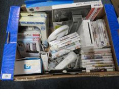 A Wii console, games and accessories
