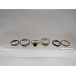 A collection of assorted silver and dress rings to include a Welsh Clogau silver example (6)