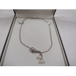 A white gold pendant stamped 375 approx weight 5.9g
