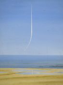 JOHN MILLER (XX). British school, beach scene at Hayle, signed and inscribed verso, mixed media on