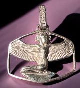 Silber-Anhänger mit altägyptichen Motiv, ca. 4x3 cm, 5 gr.