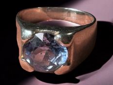 Silberring mit blauen Stein, RG 54, 7,1 gr.