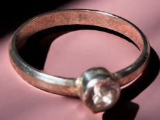 Silbering-835- mit klaren Stein, RG 60, 1,7 gr