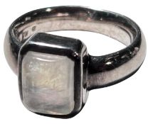 Silberring-925- mit Mondstein?, RG 61