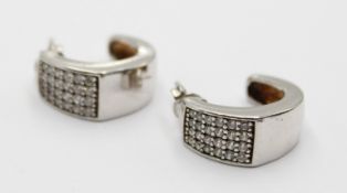 Paar Ohrstecker, FOSSIL, 925er Silber, klare Steine, 7,1gr., L-2cm