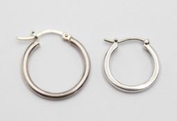 2x einzelne Creolen, Silber, ca. D-1,6cm und 1,2cm