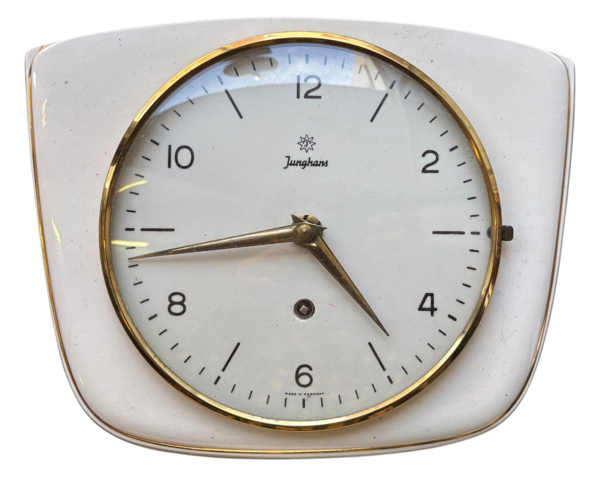 Junghans Keramik Küchenuhr,  mechan.Werk läuft, 25x20 cm