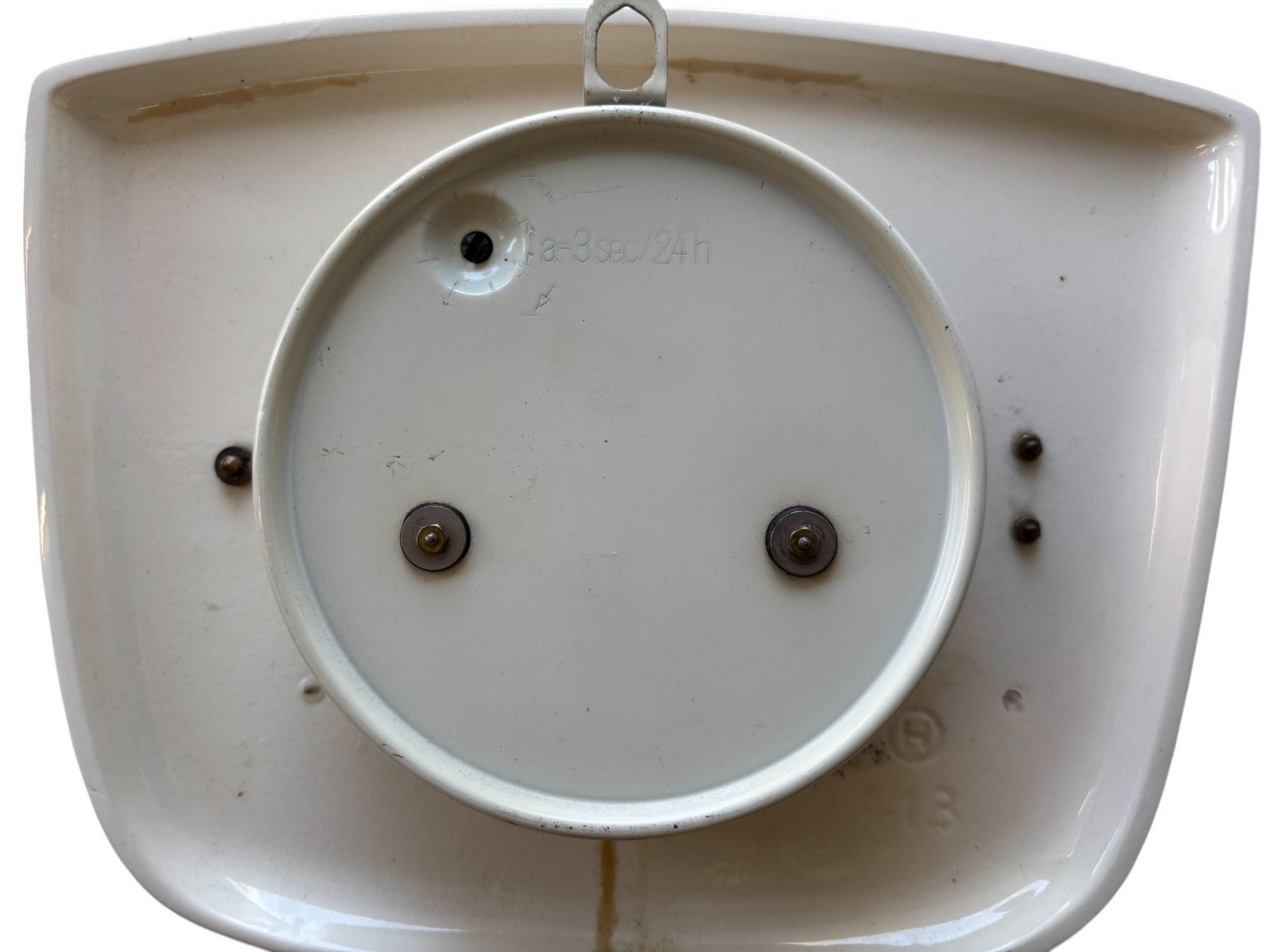 Junghans Keramik Küchenuhr,  mechan.Werk läuft, 25x20 cm - Bild 2 aus 2