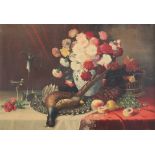 Neumann, A. (Anf. 20. Jh.) Stillleben, Öl/Leinwand, gerahmt, RG 85,5 x 115cm, Sperrgutversand!