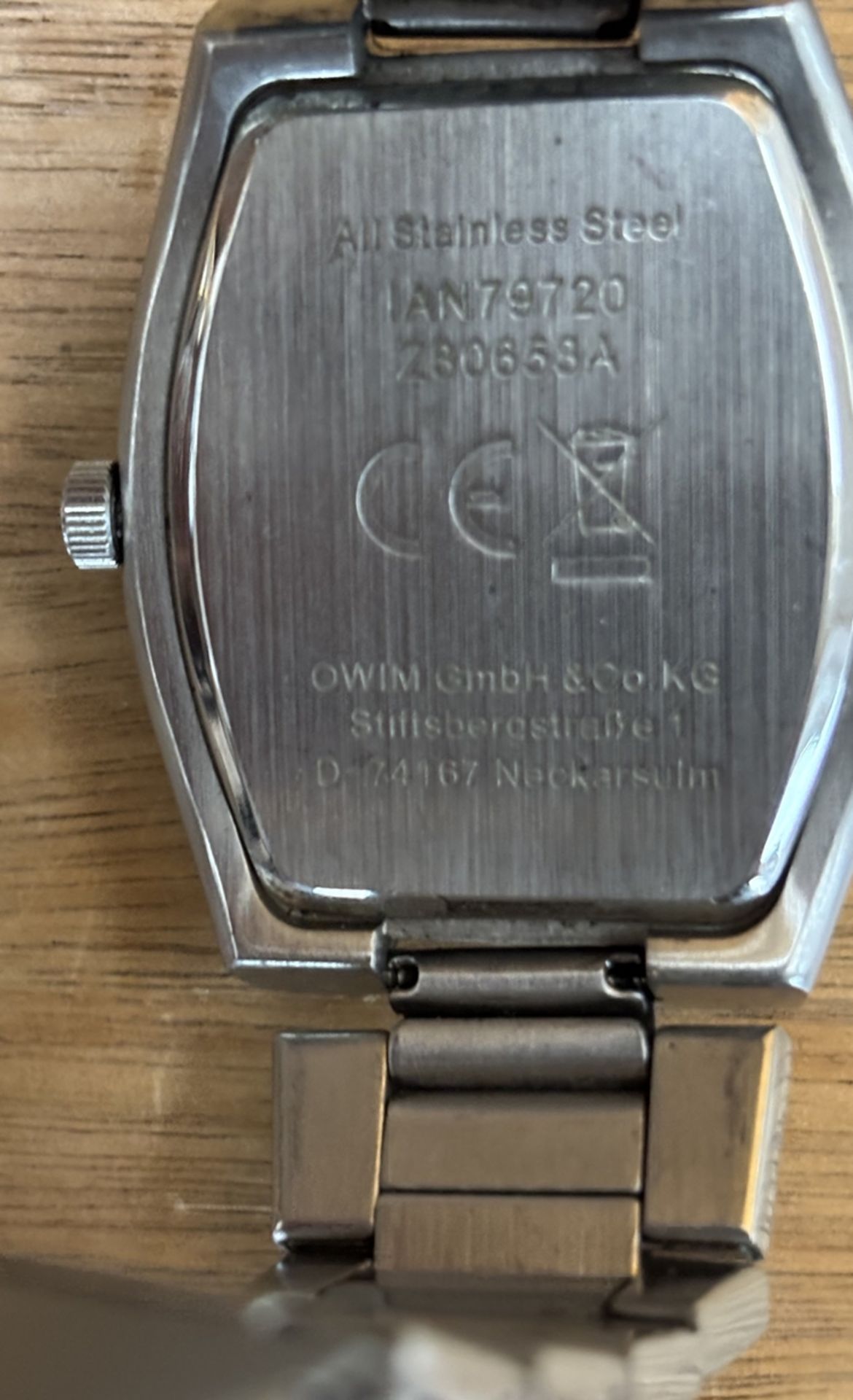 Ovim Quartz HAU mit Stahlband, Glas bestossen, ansonsten gut, NG - Bild 3 aus 3