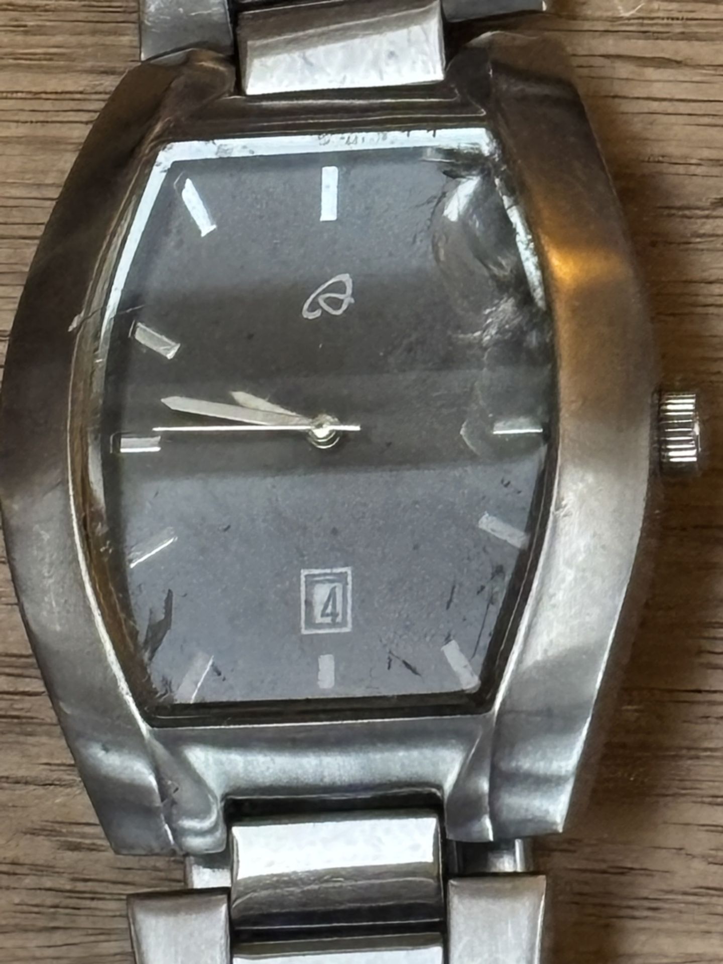 Ovim Quartz HAU mit Stahlband, Glas bestossen, ansonsten gut, NG - Bild 2 aus 3