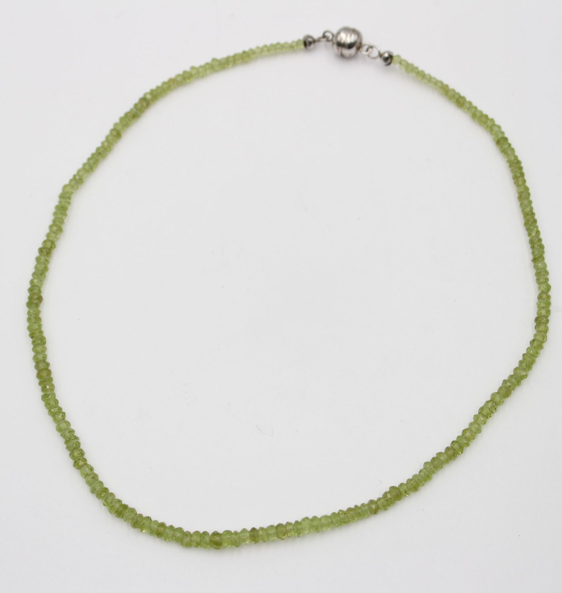 Halskette, Peridot, Harry Ivens, 925er Magnet-Schließe, ca. L-44,5cm