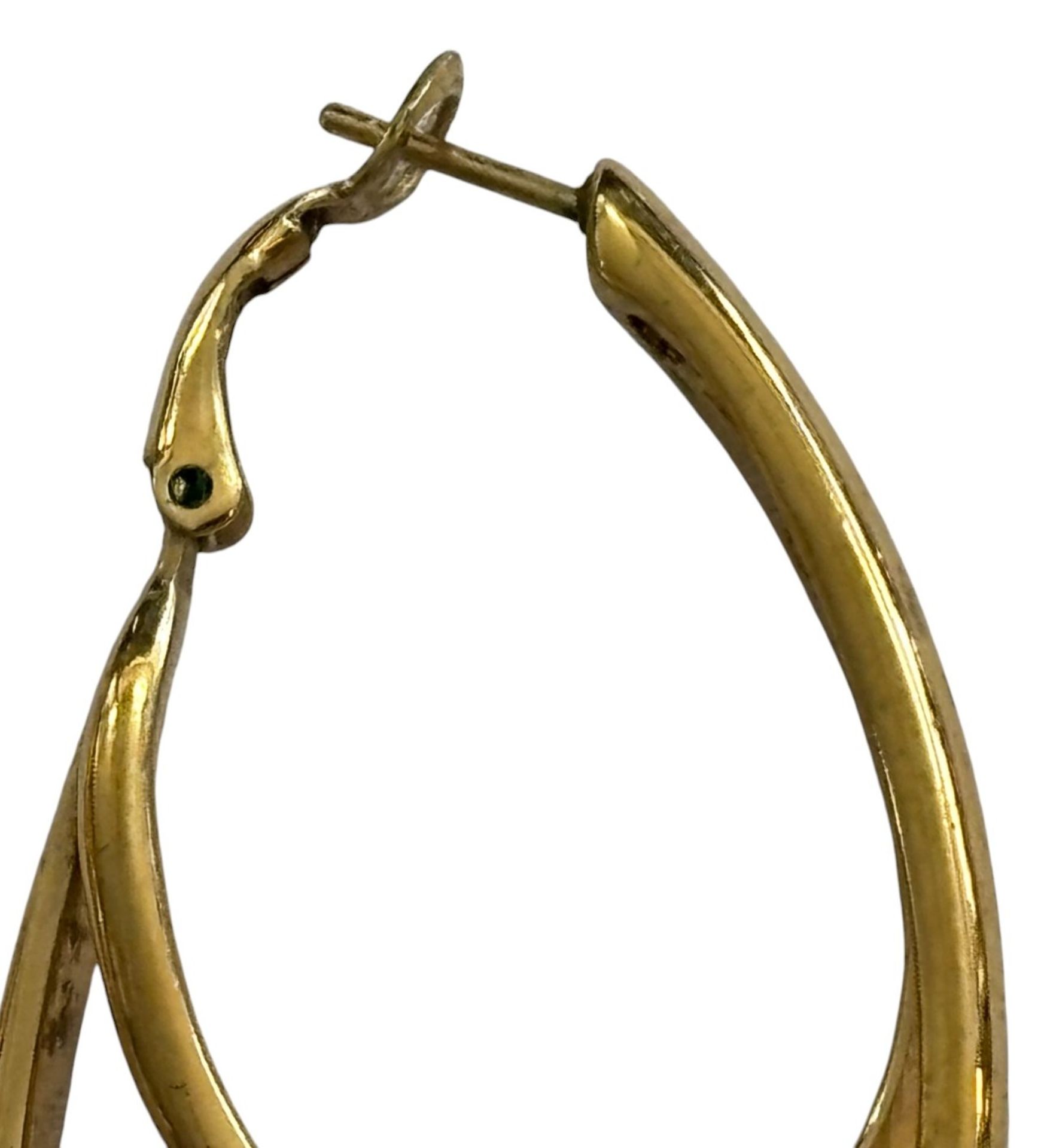 Paar vergoldete Ohrstecker "Pierre Lang" H-5 cm - Bild 3 aus 3