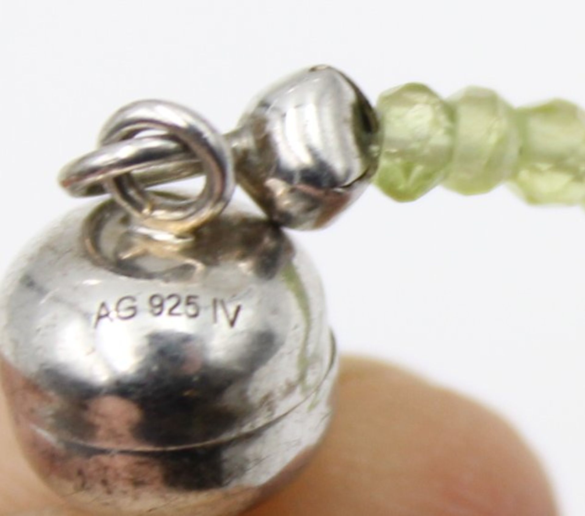 Halskette, Peridot, Harry Ivens, 925er Magnet-Schließe, ca. L-44,5cm - Bild 4 aus 4
