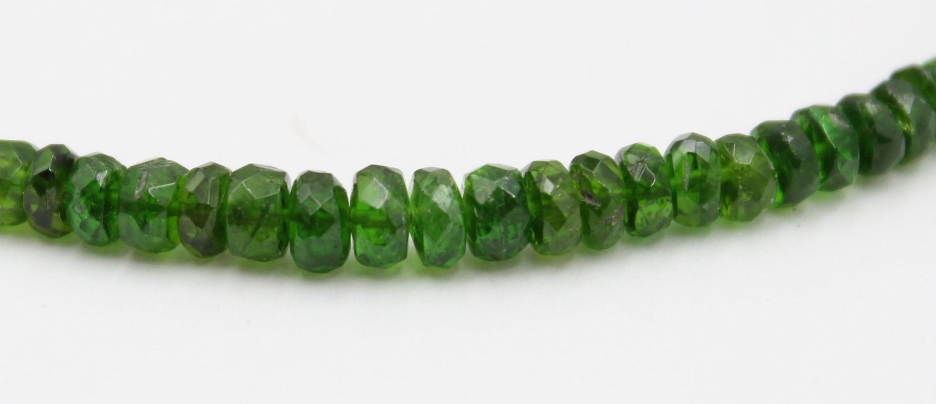 Armband, Chromdiopsid, Gemondo, 925er Schließe vergoldet, ca. L-19cm - Bild 2 aus 3