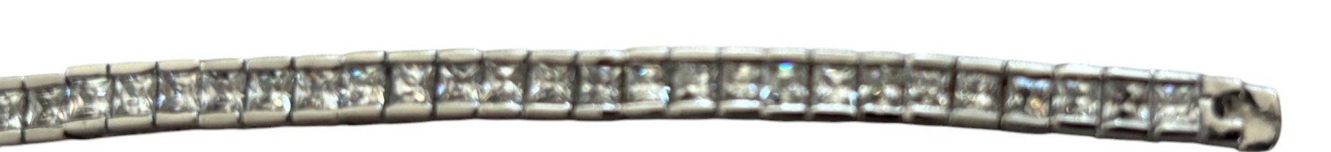 Armband, Silber-925- mit klaren Steinen,, L-ca. 20 cm, 16,5 gr. - Bild 3 aus 4