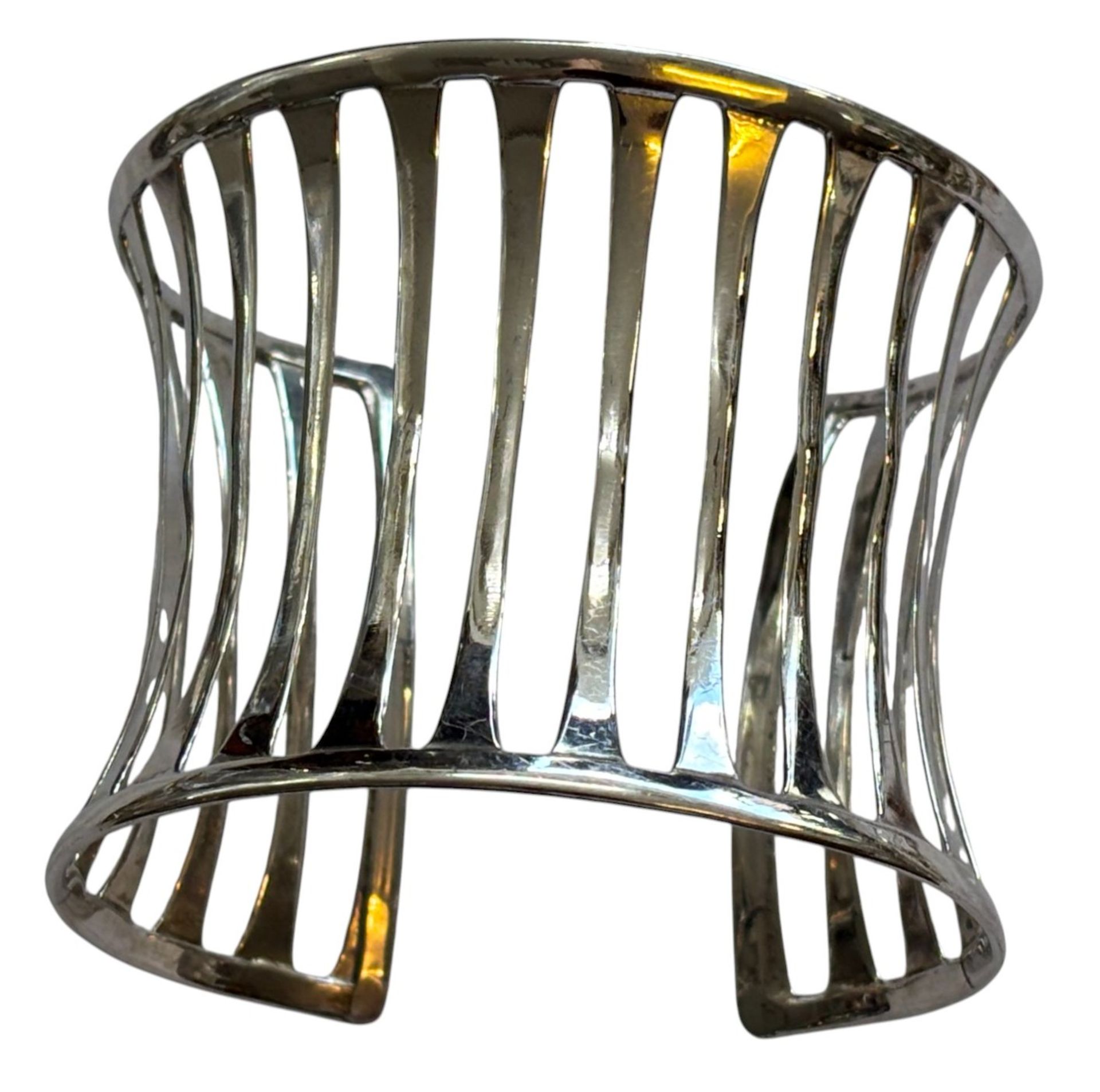 breiter Designer Silber Armreif -925-, B-5 cm, 30,7 gr