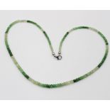 Halskette, Smaragd, Harry Ivens, 925er Schließe, ca. L-44cm