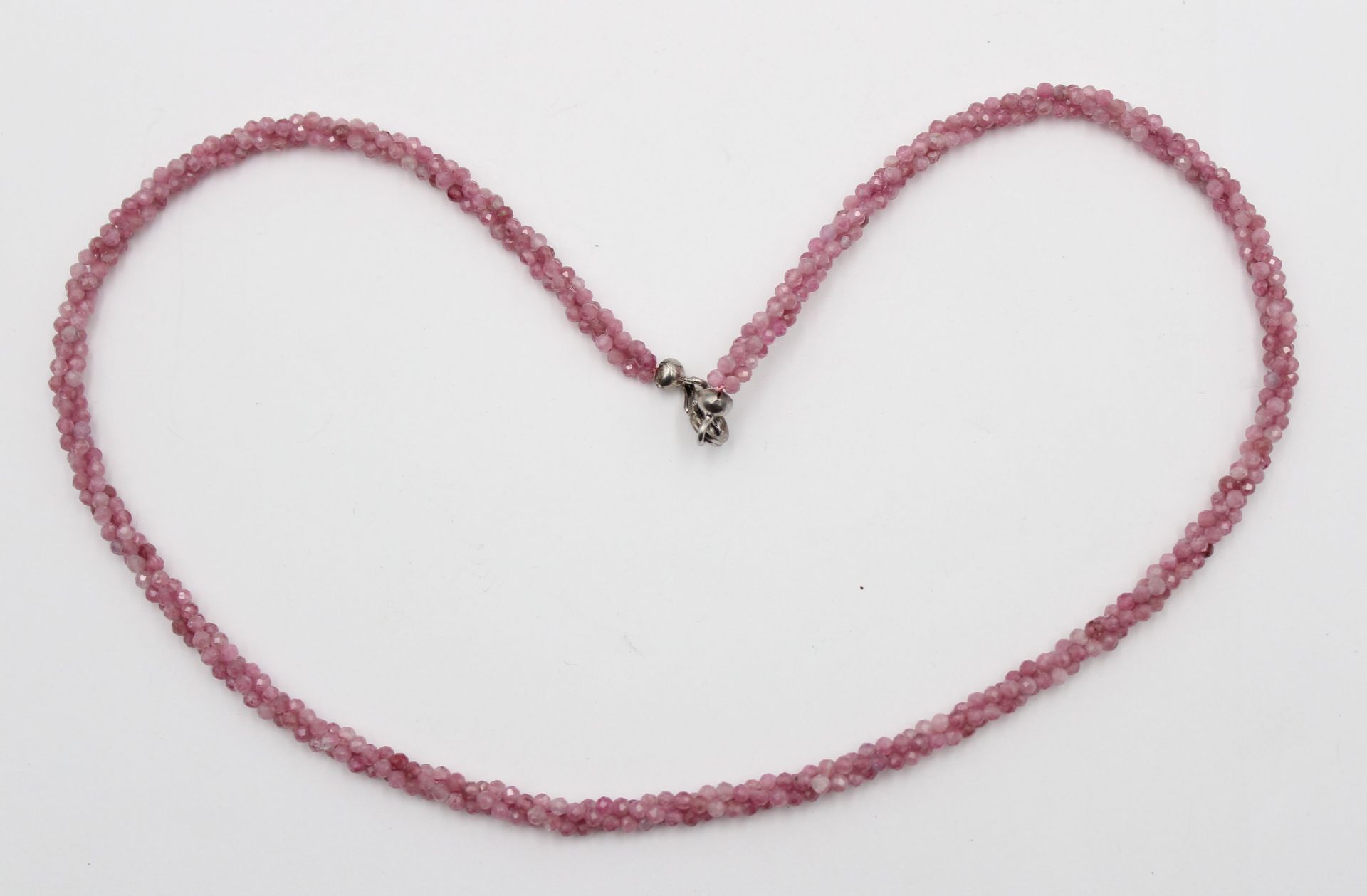 Halskette, Pink Turmalin, Harry Ivens, 925er Schließe, ca. L-44cm