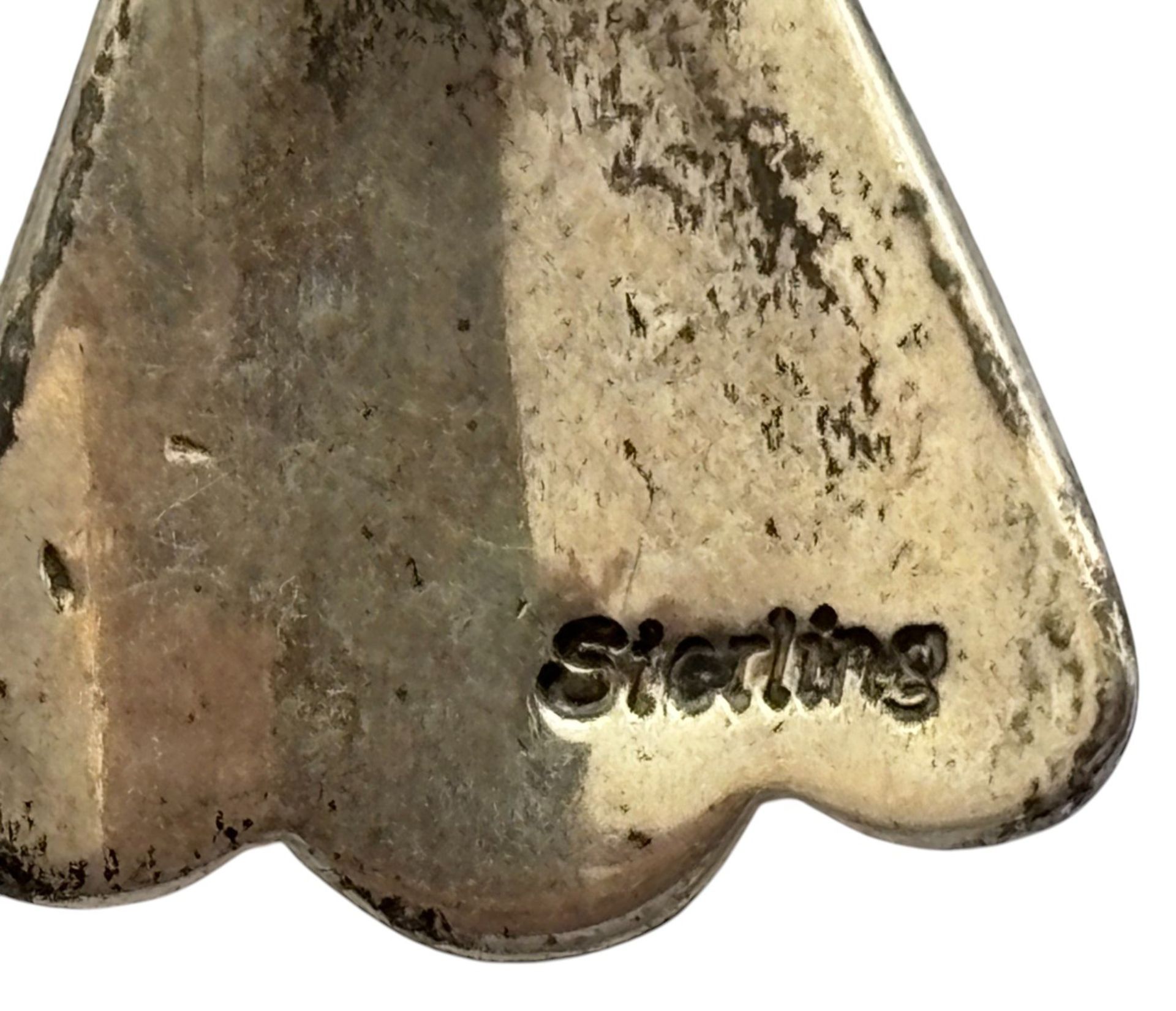 Paar gr. Ohrhänger in Vogelform, Sterling Silber mit Türkis-Einlagen, H-ca. 6 cm, ca. 10 gr - Bild 2 aus 2