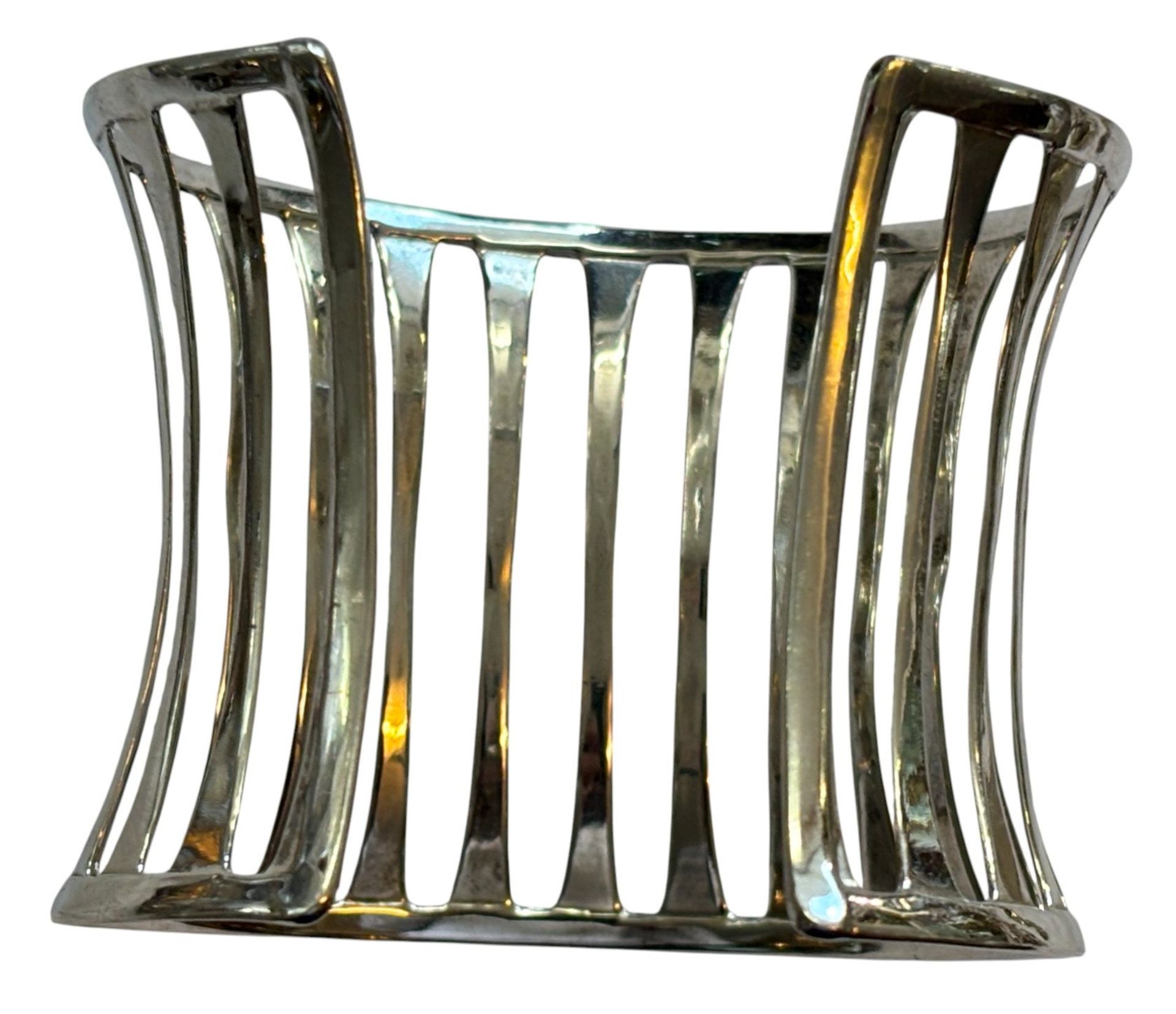 breiter Designer Silber Armreif -925-, B-5 cm, 30,7 gr - Bild 3 aus 5