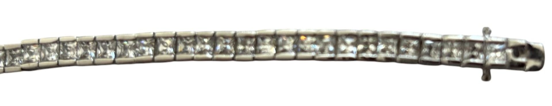 Armband, Silber-925- mit klaren Steinen,, L-ca. 20 cm, 16,5 gr. - Bild 4 aus 4