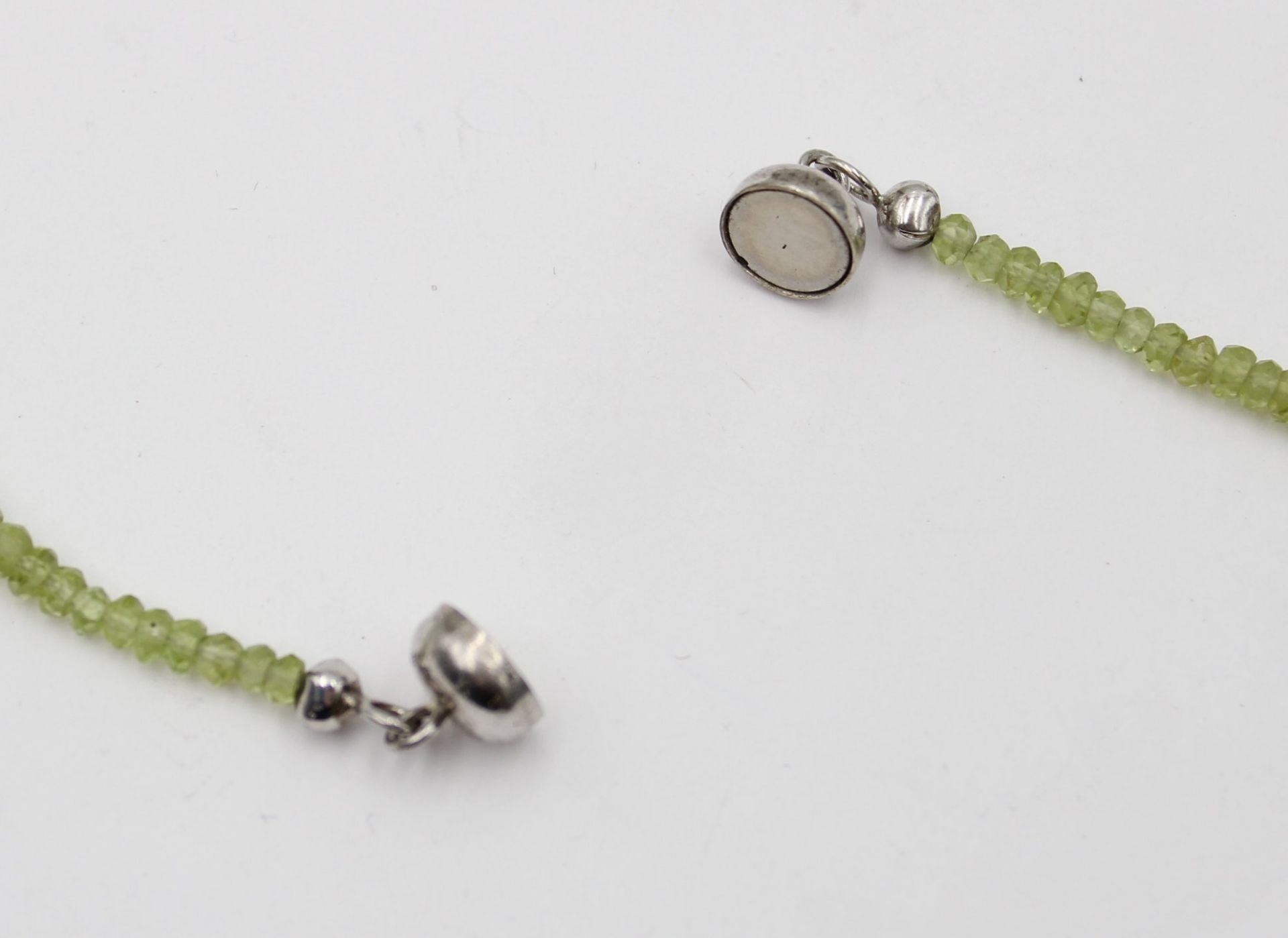 Halskette, Peridot, Harry Ivens, 925er Magnet-Schließe, ca. L-44,5cm - Bild 3 aus 4
