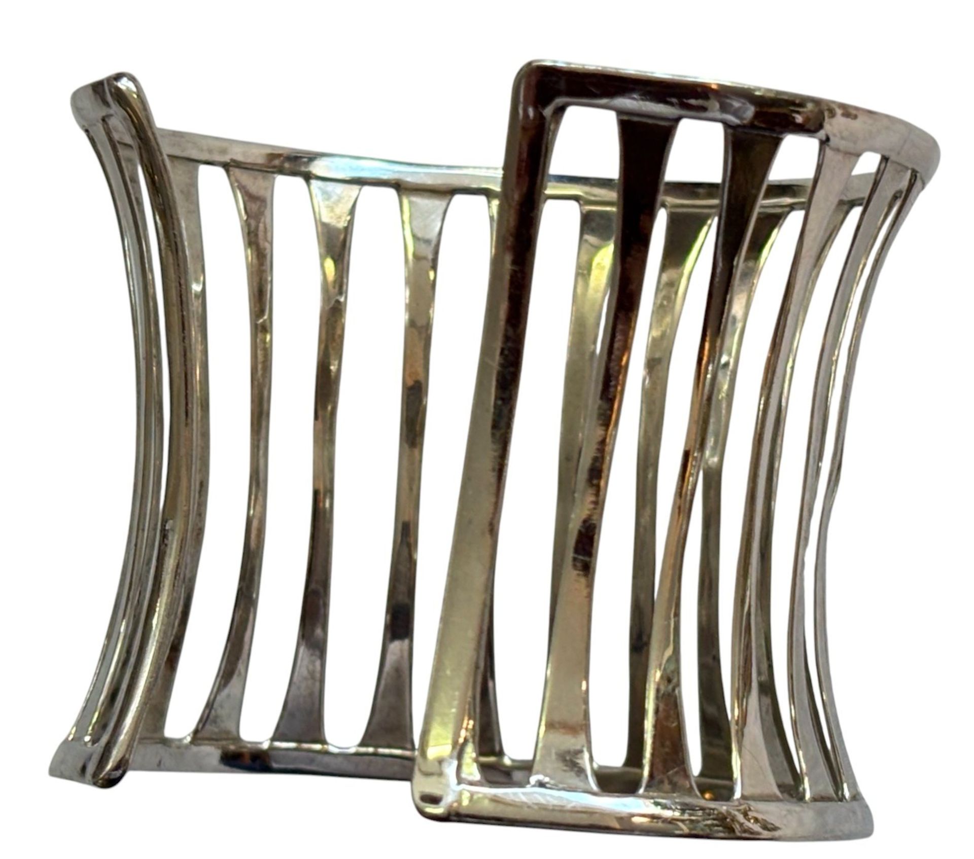 breiter Designer Silber Armreif -925-, B-5 cm, 30,7 gr - Bild 4 aus 5