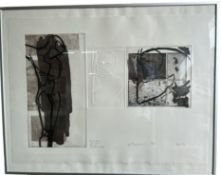 Rainer HENZE (1952) "Für Tracy Chapman" 3 tg. Radierung, Nr. 9/25, ger/Glas, RG 57x74 cm