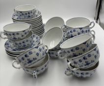 15x Suppentassen mit 16 Unterteller "Heinrich" Amalienburg, Strohblume, Villeroy&Boch, Tasse H-5.8