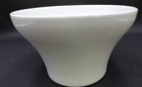 grosse Obstschale "Royal Copenhagen" weiss, modernes Design, H-13 cm, D-22 cm