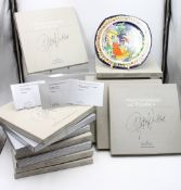 12x Weihnachtsteller, Rosenthal, je in orig. Karton, 1983 bis 1994, Entw. B.Wiinblad, ca. D-30cm