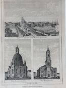 Stahlstich "Dresden" ger/Glas, 19.Jhd., RG 41x32 cm