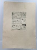 Klara G...?, Kinderportrait, Radierung, ungerahmt, Blatt mir Läsuren, ca. BG 42 x 29,5cm