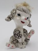 Karikatur-Pudel mit Haarverlust, Japan, H-9 cm